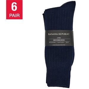 Banana Republic Men’s Dress Socks – 6 Pair Pack (Blue/Gray) – One Size 7–12 🧦